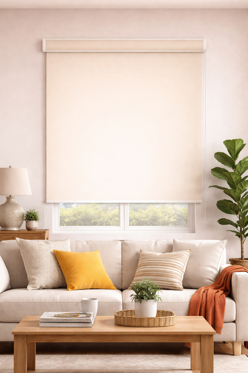 100% Blackout Roller Blinds for Windows with Covered Top | UV Protection & Thermal Insulated | Privacy Window Shades for Home & Office |