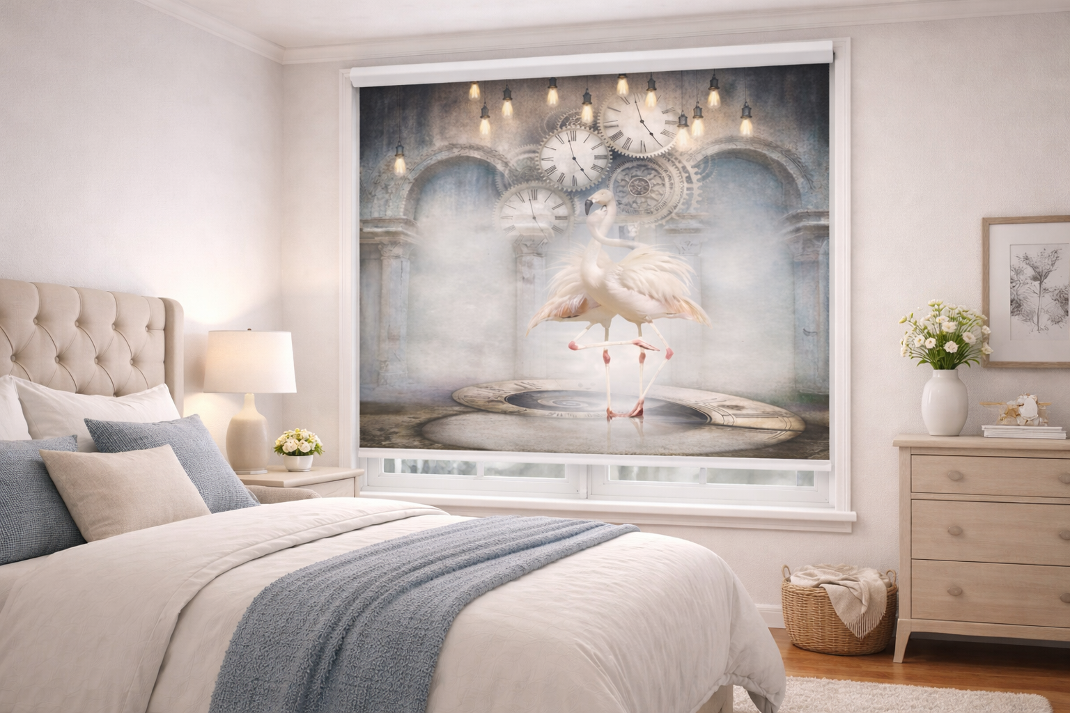 JN Blinds® Customized Print Blackout Roller Blinds for Windows | Made-to-Measure UV & Heat Protection Shades | Room Darkening Designer Roller Blind for Home & Office