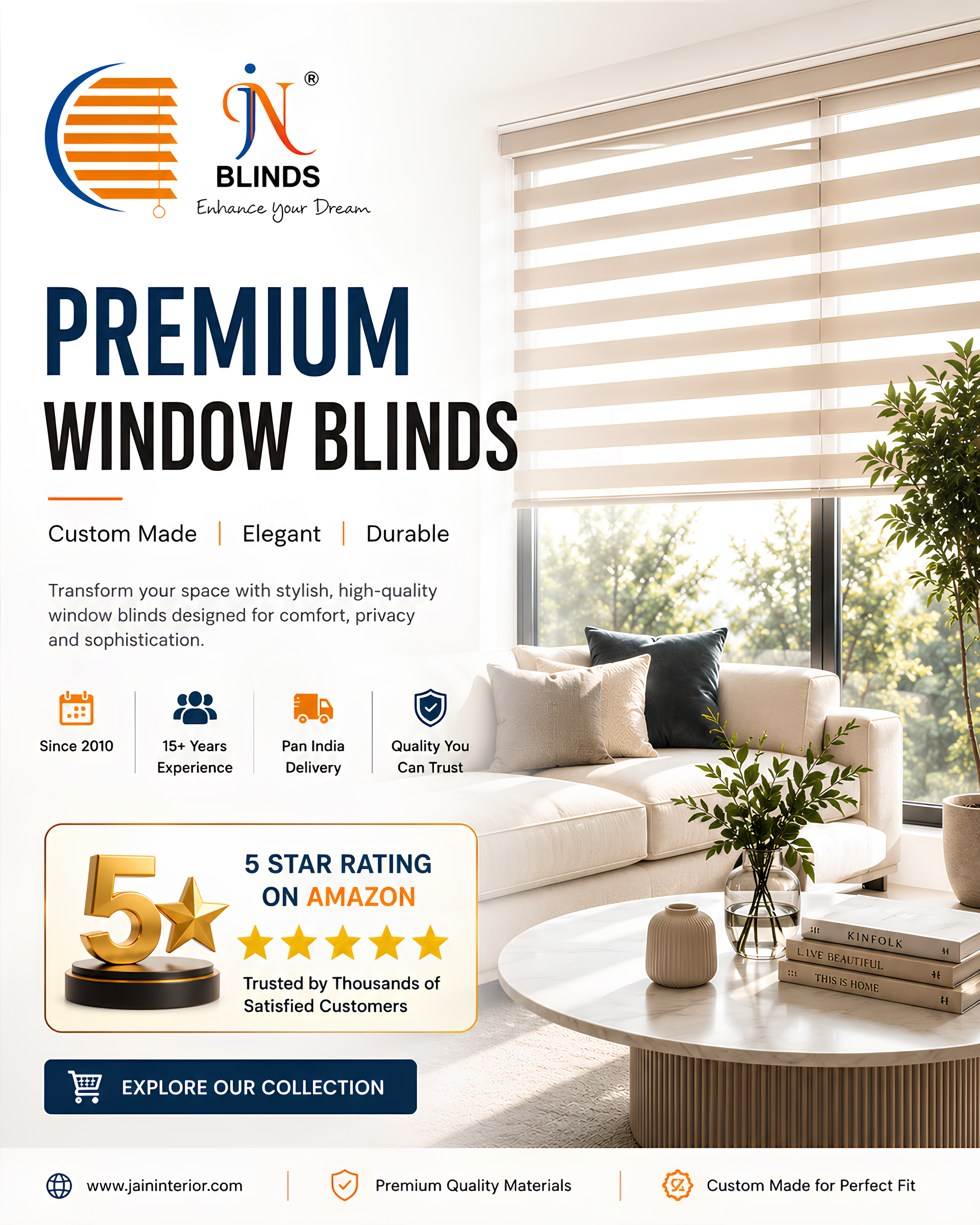 Premium Window Blinds with Pan India Delivery | JN Blinds®